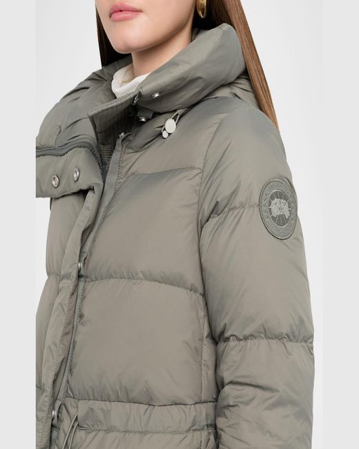 Canada Goose Gray Montgomery Hooded Down Puffer Jacket