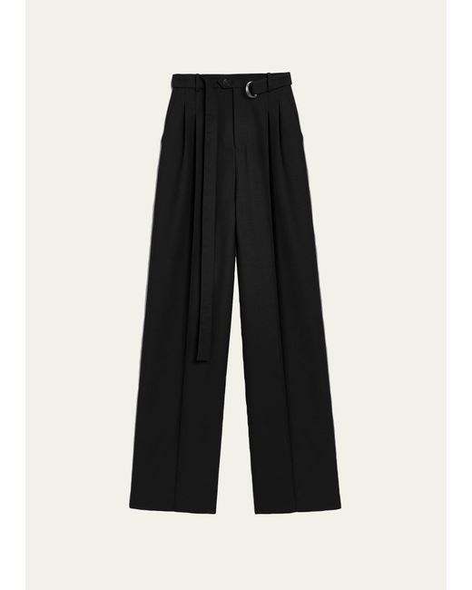 Peter Do Black Signature Belted Tailored Wool Pants