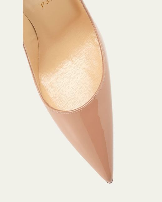 Christian Louboutin Natural So Kate Patent Pointed-Toe Sole Pump
