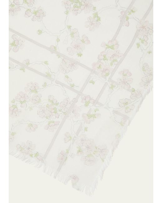 Loro Piana Natural Cherry Blossom Linen & Silk Stole