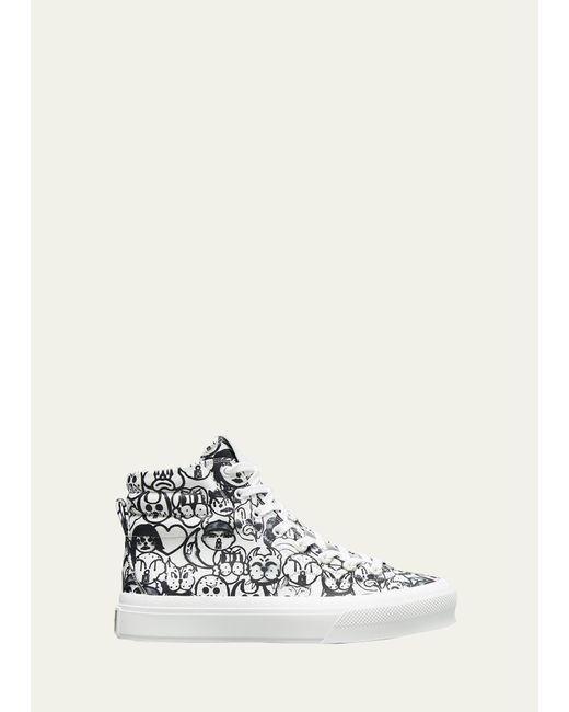 Givenchy White X Chito Dog-print High-top Sneakers for men