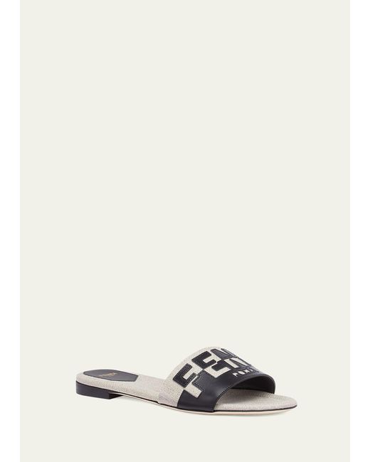 Fendi hot sale logo sandals