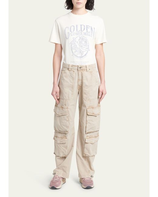 Golden Goose Deluxe Brand Natural Journey Garment-dyed Cargo Pants