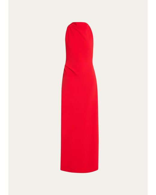 Proenza Schouler Red Faye Backless Matte Crepe Gown