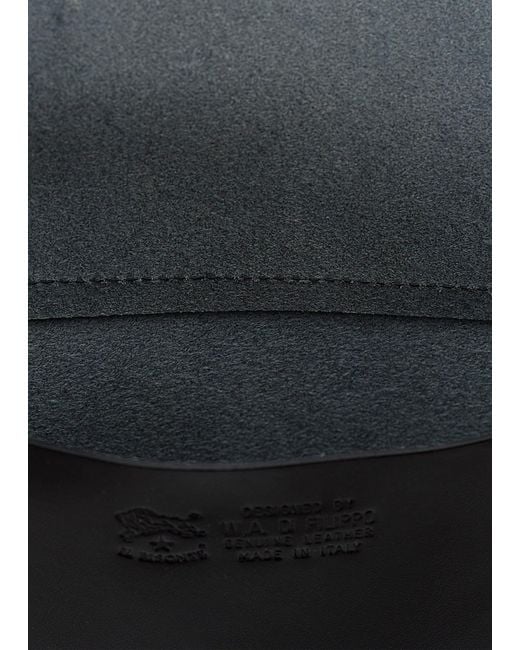 Il Bisonte Black Vachetta Leather Belt Bag