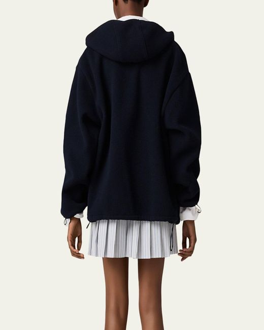 Miu Miu Blue Hooded Fleece Jacket