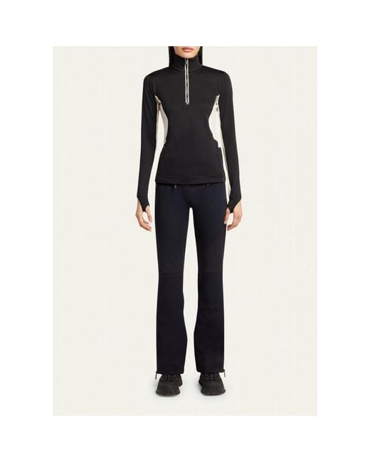 Moncler Black Polartec Base Layer Zip Turtleneck