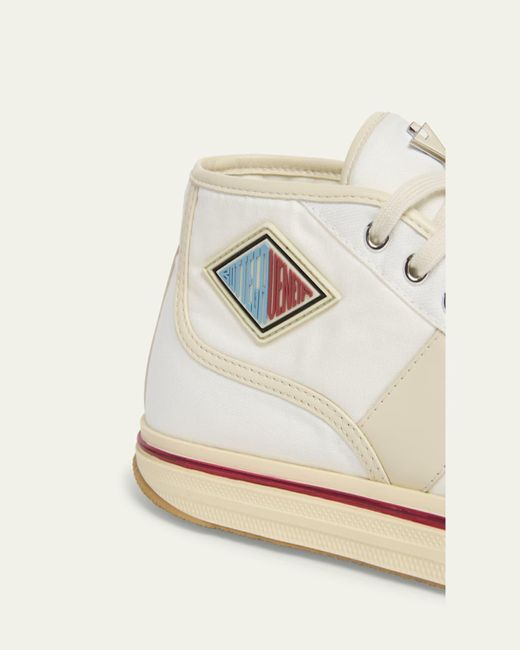 Bottega Veneta Eliot Canvas Mid-Top Sneakers in Natural for