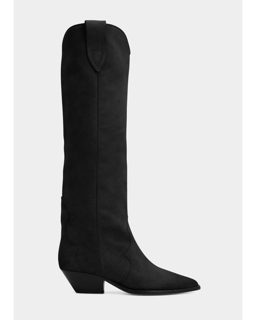 isabel marant denvee suede tall boots