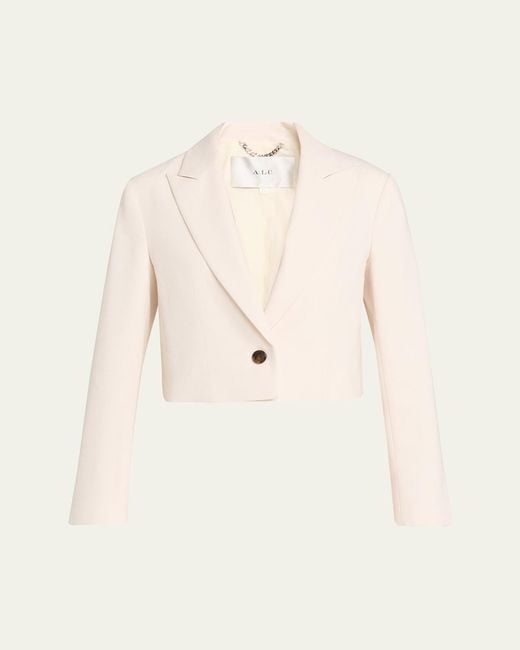 A.L.C. Natural Cam Cropped Single-Breasted Jacket