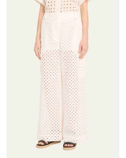 Zimmermann Natural Matchmaker Broderie Anglaise Pants
