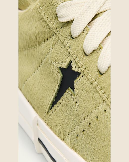 Rick Owens Natural X Converse Onestr Calf Hair Low-Top Sneakers for men