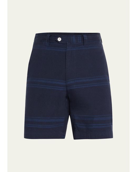 Original Madras Trading Co. Blue Tonal Madras Shorts for men