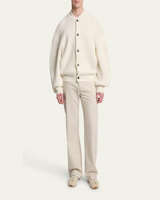 Jacquemus Natural Wool Oversized Cardigan for men