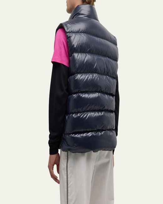 Moncler Blue Tibb Nylon Laque Vest for men