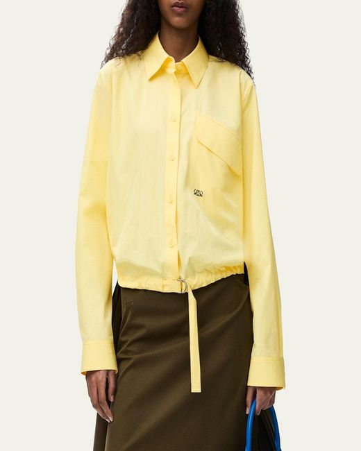 Loewe Yellow Belted Balloon Button-Down Shirt