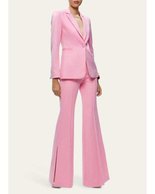 Alice + Olivia Pink Macey Fitted Single-breasted Blazer