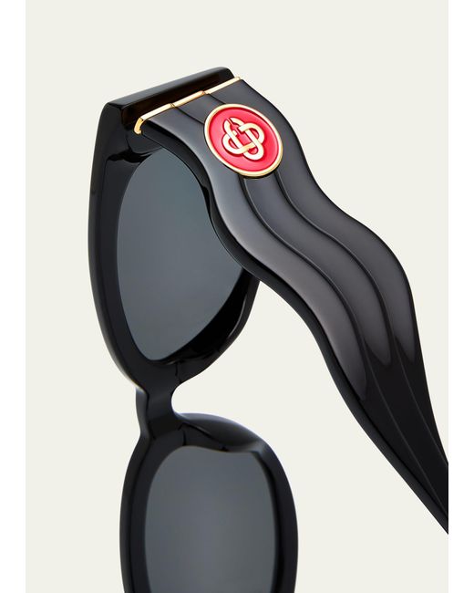 Casablancabrand Multicolor Memphis Wave Acetate Oval Sunglasses for men