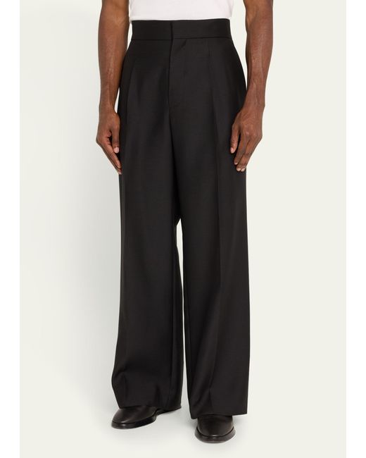 Fear Of God Black High-waist Trousers With Wide Legs for men