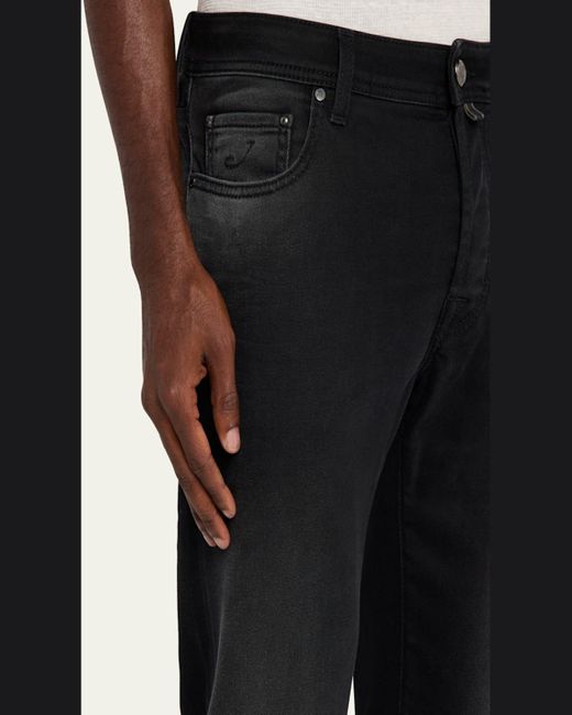 Jacob Cohen Black Bard Denim Slim Fit Jeans for men