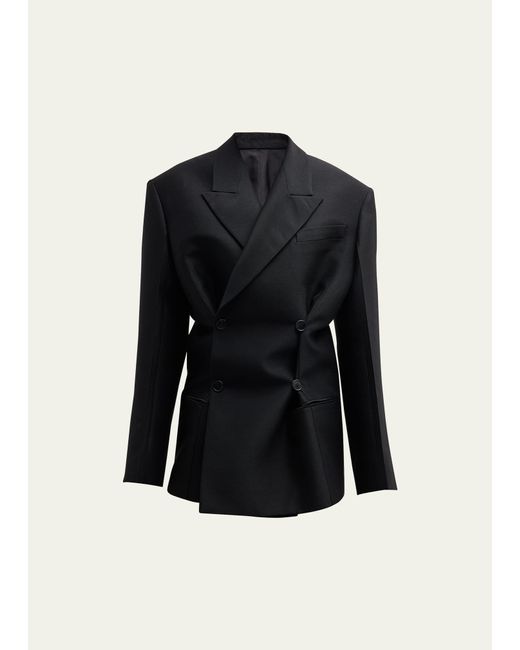 The Row Black Cosima Double-Breasted Blazer Jacket