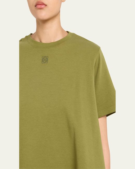 Loewe Trapeze Cotton T-Shirt in Green | Lyst