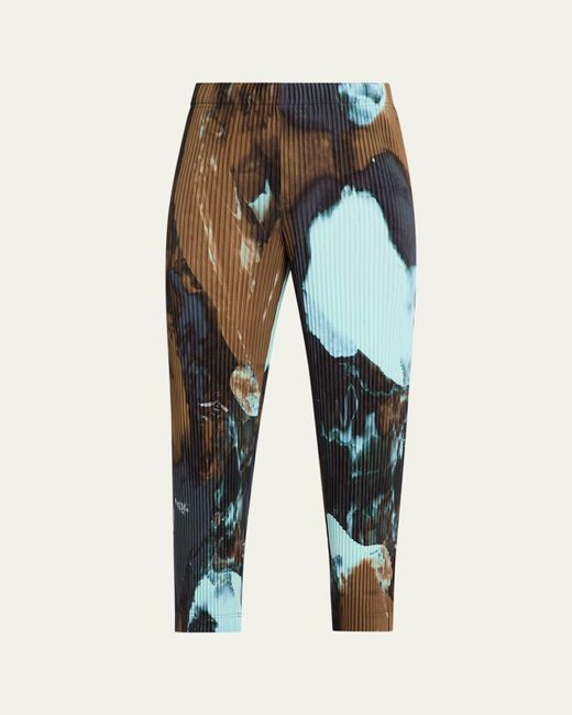 Homme Plissé Issey Miyake Men's Brown Multi-Agate Pleated Pull-On