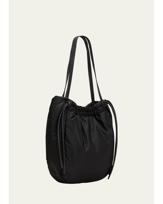 Proenza Schouler Black Drawstring Nylon Tote Bag