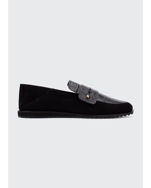 MERCEDES CASTILLO Black Freida Stepdown Leather Loafers