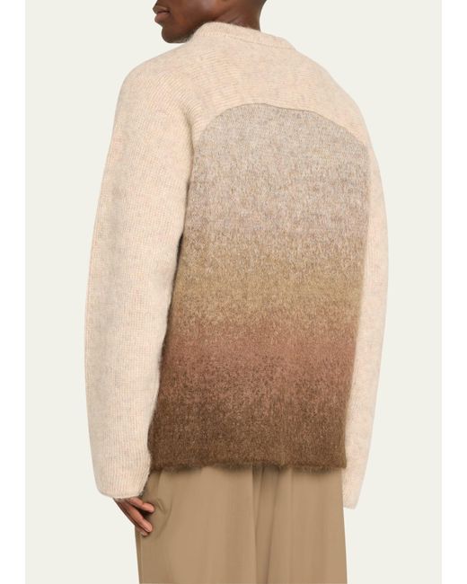 ERL Natural Gradient Rainbow Mohair-blend Sweater for men