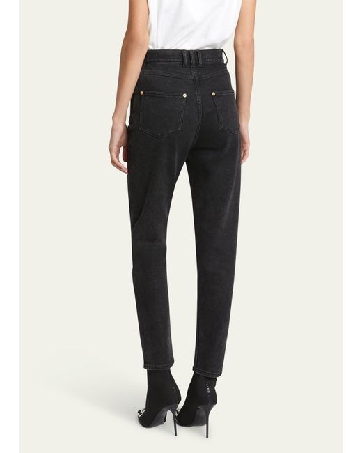 Balmain Black High-rise Slim-fit Jeans