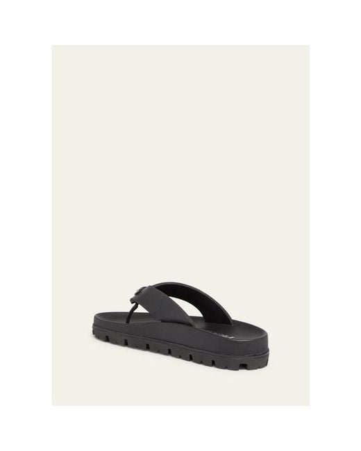 Prada Natural Rubber Thong Slide Sandals