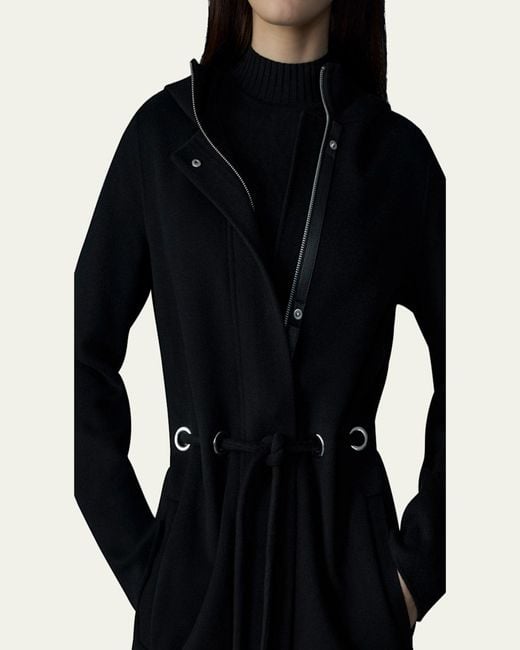Mackage Black Blithe Handmade Wool Coat