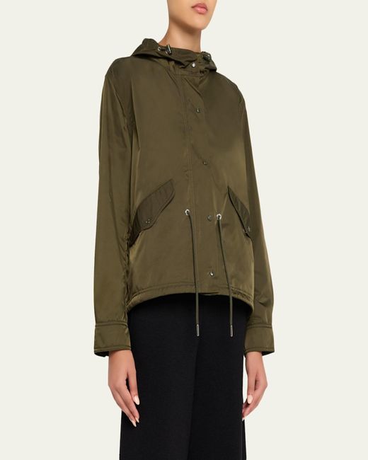 Moncler Green Noizay Short Parka Jacket