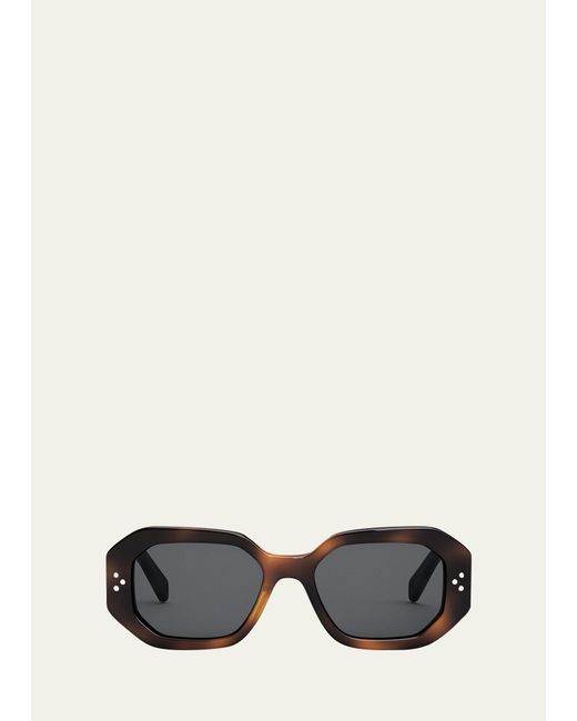 Céline Black Bold 3 Dots Square Acetate Sunglasses