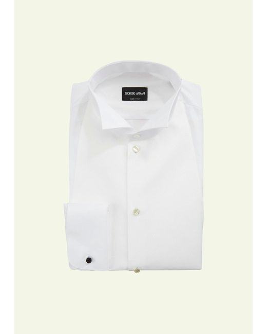 Giorgio Armani White Bib-front Formal Shirt for men