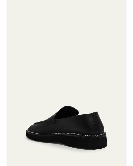 Loewe Black X Paula's Ibiza Faro Leather Loafers for men