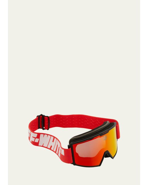 Off-White c/o Virgil Abloh Red Mirror Lens Ski Goggles for men