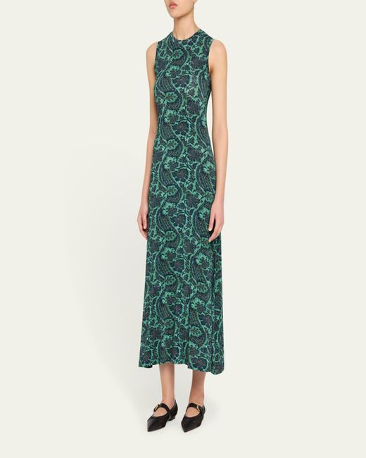 Ulla Johnson Green Orla Sleeveless Midi Dress