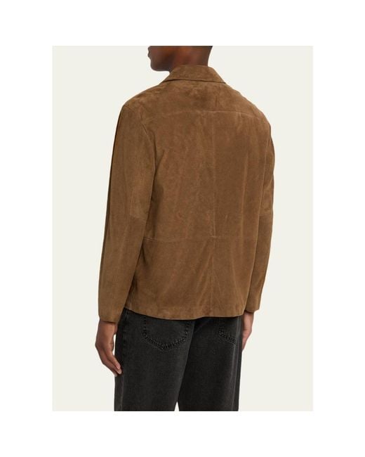 FRAME Brown Suede Blazer for men