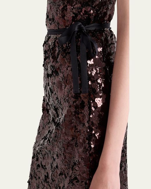 Prada Black Sequined Midi Skirt
