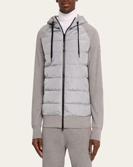 Canada Goose Gray Hybridge Huron Padded-Front Jacket for men