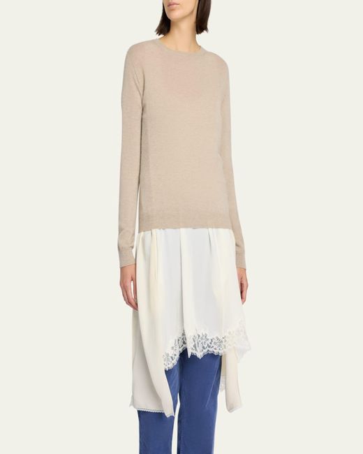 The Row Natural Jazor Cashmere Top