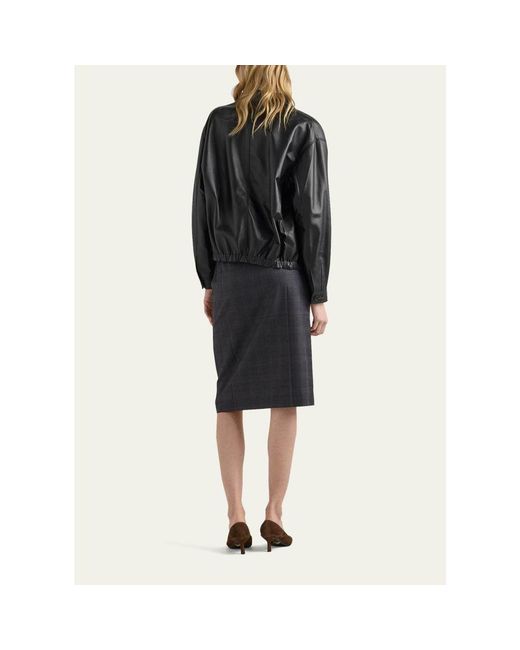 Prada Black Nappa Leather Zip Jacket