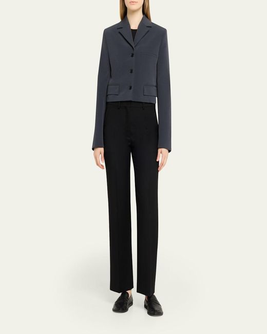 Nanushka Blue Sinead Cropped Tailored Jacket