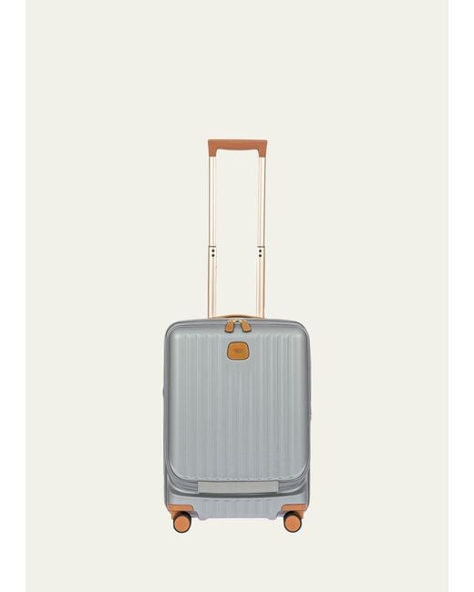 Bric's White Capri 2.0 21" Spinner Luggage With Pocket for men