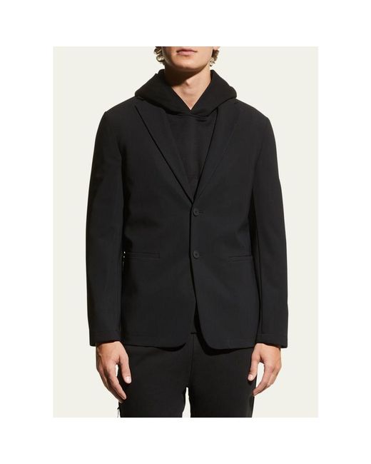 Theory Black Clinton Precision Ponte Blazer for men