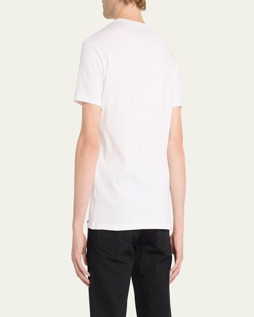 Tom Ford Blue Solid Stretch Jersey T-Shirt for men