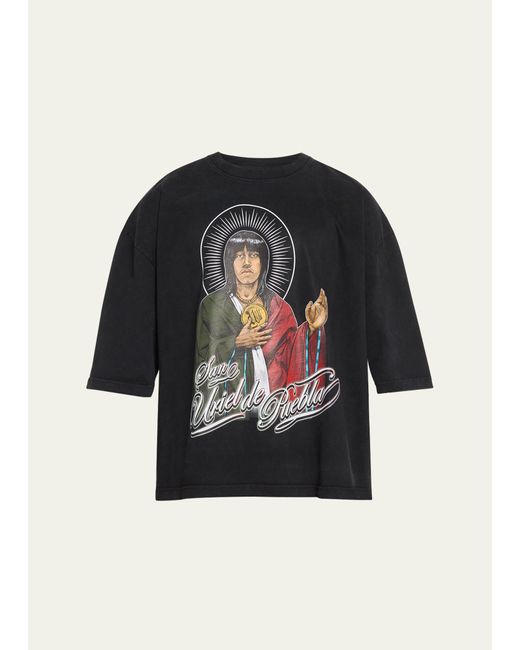 Willy Chavarria Black San Uriel Boxy T-shirt for men
