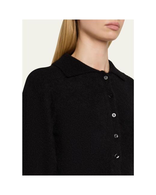 Jonathan Simkhai Black Arber Collared Cardigan